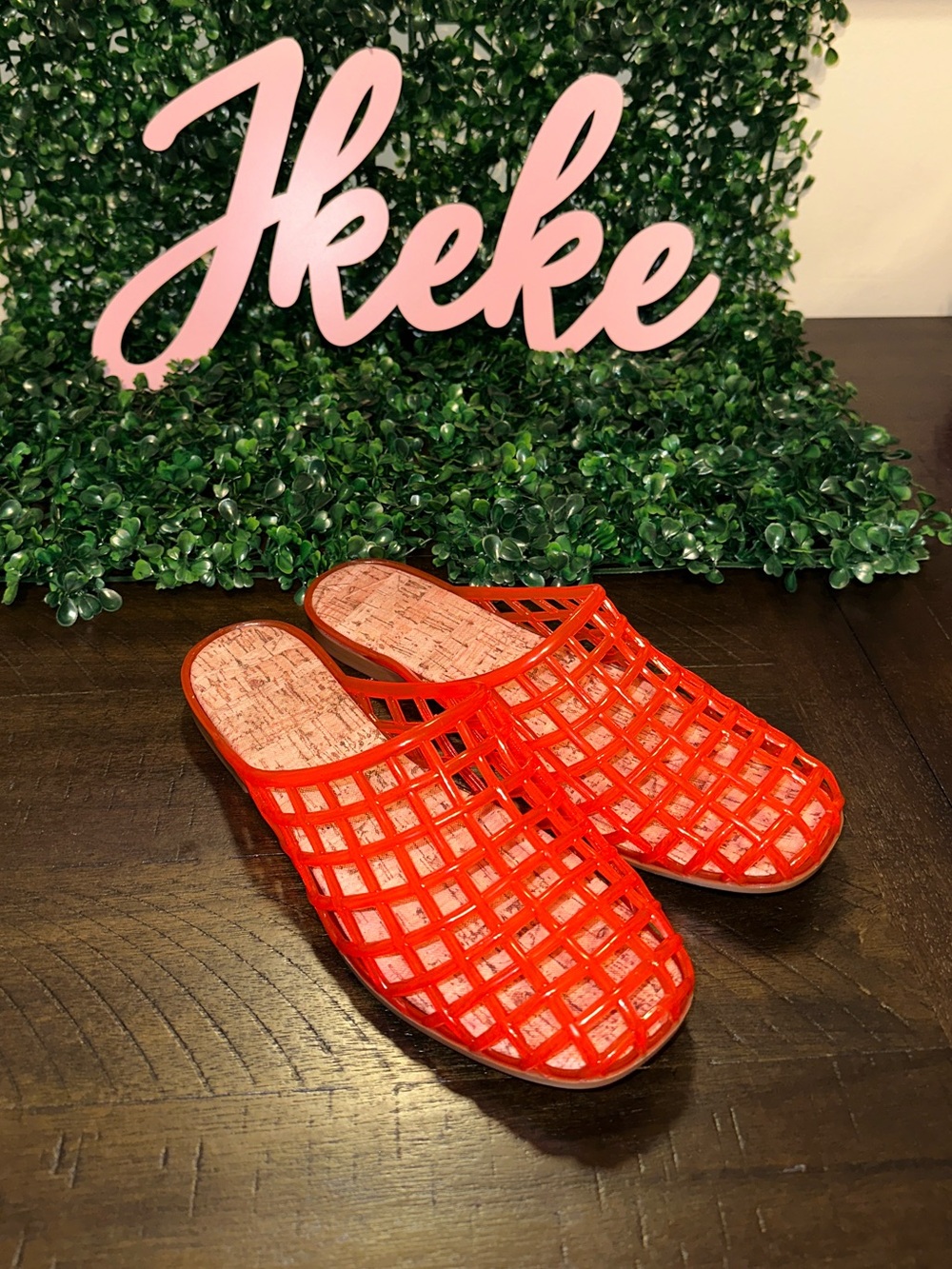 Red Jelly Slide Sandals Women’s sizes 6, 7, 8